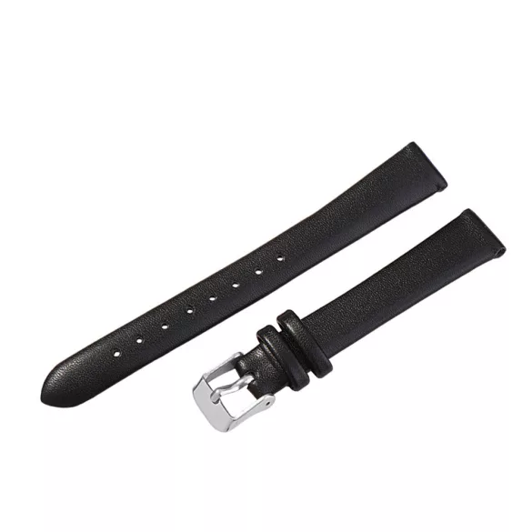 Karóra szíj,fekete színű, varrás nélküli, 65+105 / 14 mm  