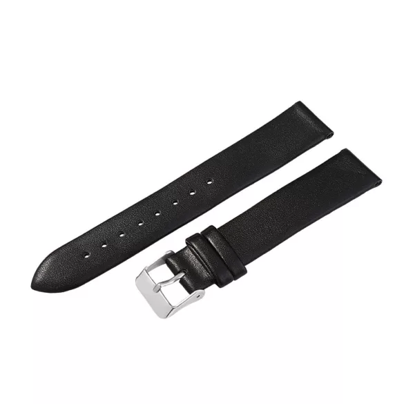 Karóra szíj,fekete színű, varrás nélküli, 65+105 / 18 mm  
