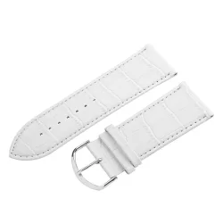 Karóra bőrszíj fehér színű, 28 mm