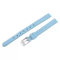 Karóra bőrszíj világoskék, 8 mm