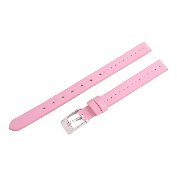 Karóra bőrszíj rózsaszínű, 8 mm