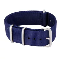 NATO óraszíj, egyrészes, kék színű, 250 mm / 20 mm