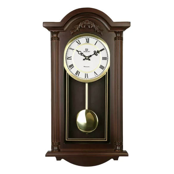 Merion ingás dió színű fa falióra