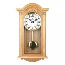 Merion ingás natúr színű fa falióra