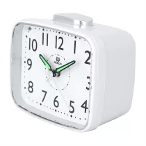 Merion ébresztőóra, quartz, fehér színű tok, bell