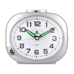 Merion ébresztőóra, quartz, ezüst színű tok, bell