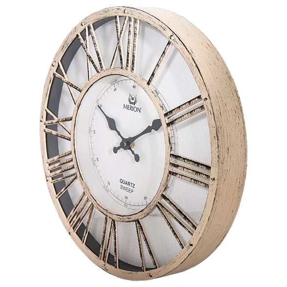 Merion falióra, quartz, antikolt római számos keret, antikolt számlap, sweep