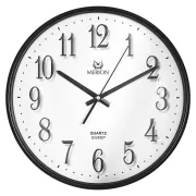   Merion falióra, quartz, fekete műanyag keret, fehér számlap, sweep