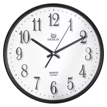   Merion falióra, quartz, fekete műanyag keret, fehér számlap, sweep