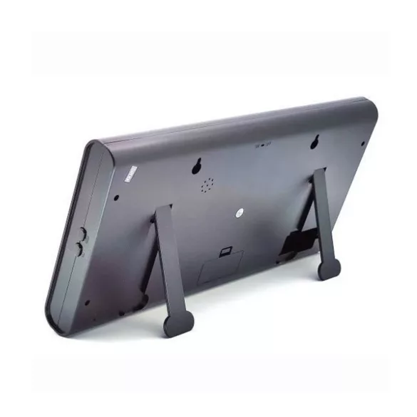 Hálózati asztalióra / falióra, fekete tok, 11,7^ - piros LED