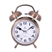 Merion fém ébresztőóra, quartz, barna, 3.5^