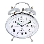 Merion fém ébresztőóra, mechanikus, ezüst színű