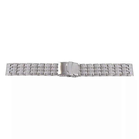 Acél karóra csat, békazáras, ezüst színű, 20 mm