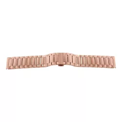   Acél karóra csat, tömör acél anyagú, pillangózáras, rózsaarany színű, 22mm