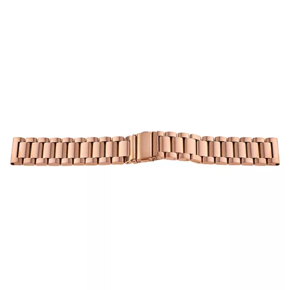 Karóra csat  békazárral, acél, rózsaarany színű, 20mm