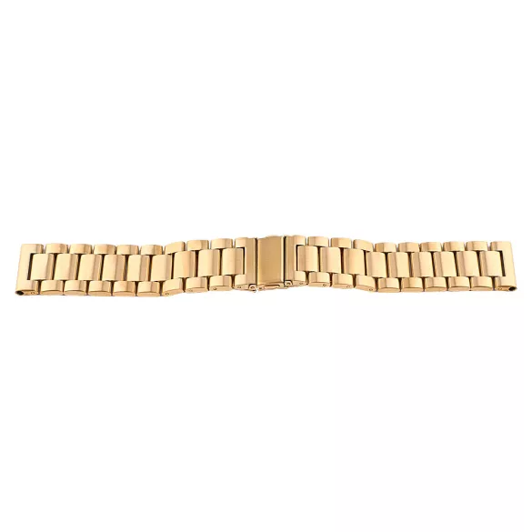 Karóra csat, békazárral, acél, arany színű, 18mm