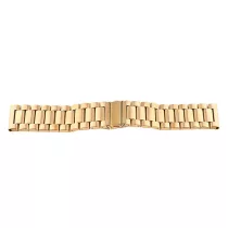 Karóra csat, békazárral, acél, arany színű, 22mm