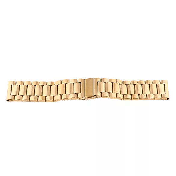 Karóra csat, békazárral, acél, arany színű, 22mm