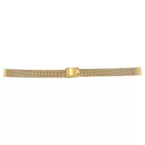   Karóra csat, acél, fonott (mesh) dizájn, arany színű, 10 mm