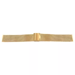   Karóra csat, acél, fonott (mesh) dizájn, arany színű, 18 mm