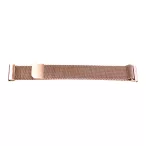   Karóra csat, acél, fonott (mesh) dizájn, gyorskioldós, mágneses zárral, rózsaarany színű, 20mm