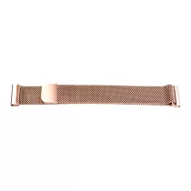   Karóra csat, acél, fonott (mesh) dizájn, gyorskioldós, mágneses zárral, rózsaarany színű, 18mm
