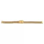   Karóra csat, acél, fonott (mesh) dizájn, arany színű, gyorskioldós, 10 mm