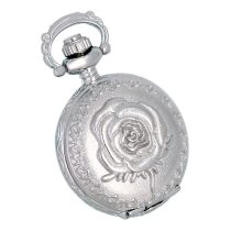   Tiko Time női nyakláncóra, quartz, ezüst színű fémtok (rózsás mintával), arab számos fehér számlap