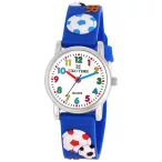   Tiko Time karóra gyerekeknek, quartz, 3D figurás kék alapon focilabdás szíj