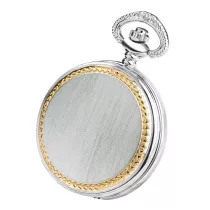   Tiko Time férfi zsebóra, quartz, bicolor (ezüst és arany) színű tok, fehér/arab számos számlap