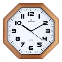   Tiko Time falióra, quartz, bronz színű műanyag tok, fehér színű arab számos számlap, sweep (halk járású)