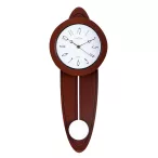   Tiko Time ingás falióra, quartz, barna színű tok, fehér színű számlap, léptetős