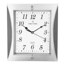   Tiko Time falióra, quartz, szürke + ezüst színű tok, fehér számlap, sweep
