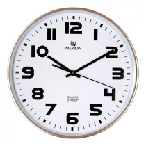   Merion falióra, quartz, bronz színű műanyag tok, fehér arab számos számlap, sweep (halk járású) szerkezet