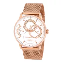   ASTRON 8026-5 férfi karóra, rózsaarany színű nemesacél tok, rózsaarany színű milánó nemesacéli csat, fehér számlap, zafírüveg, quartz szerkezet, cseppmentes vízállóság