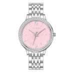   ASTRON 8064-6 női karóra, ékszeróra, ezüst színű nemesacél tok, ezüst színű nemesacél csat, rózsaszín számlap, keményített ásványüveg, quartz szerkezet, WR 50M vízállóság