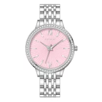   ASTRON 8064-6 női karóra, ékszeróra, ezüst színű nemesacél tok, ezüst színű nemesacél csat, rózsaszín számlap, keményített ásványüveg, quartz szerkezet, WR 50M vízállóság