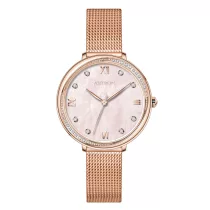   ASTRON 8065-0 női karóra, rózsa arany színű nemesacél tok, rózsa arany színű milánói csat, rózsa arany számlap, keményített ásványüveg, quartz szerkezet, WR 50M vízállóság