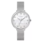   ASTRON 8065-7 női karóra, ezüst színű nemesacél tok, ezüst színű milánói csat, fehér számlap, keményített ásványüveg, quartz szerkezet, WR 50M vízállóság