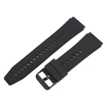   Műanyag okosóra szíj, gyorskioldós, fekete színű, normál hossz, 22mm