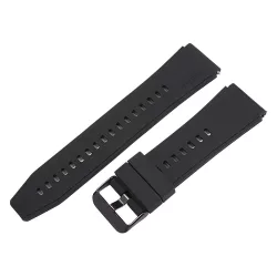   Műanyag okosóra szíj, gyorskioldós, fekete színű, normál hossz, 22mm
