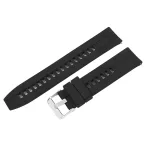   Műanyag okosóra szíj, gyorskioldós, fekete színű, normál hossz, 22mm