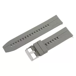   Műanyag okosóra szíj, gyorskioldós, szürke színű, normál hossz, 22mm