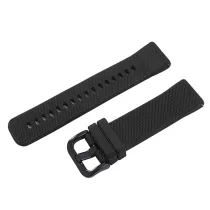   Műanyag okosóra szíj, gyorskioldós, fekete színű, normál hossz, 22mm