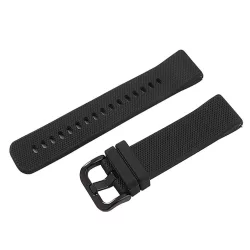   Műanyag okosóra szíj, gyorskioldós, fekete színű, normál hossz, 22mm