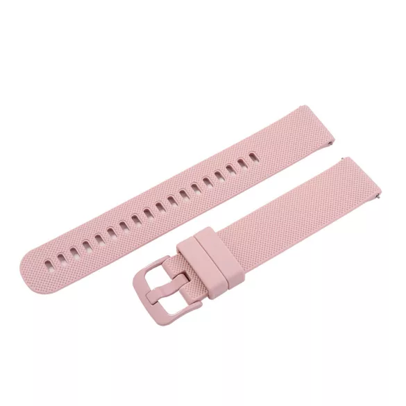 Műanyag okosóra szíj, gyorskioldós, rózsaszín színű, normál hossz, 16mm