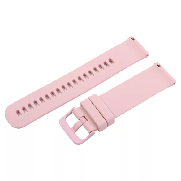 Műanyag okosóra szíj, gyorskioldós, rózsaszín színű, normál hossz, 22mm