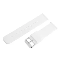   Műanyag okosóra szíj, gyorskioldós, fehér színű, normál hossz, 24mm
