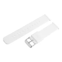   Műanyag okosóra szíj, gyorskioldós, fehér színű, normál hossz, 18mm