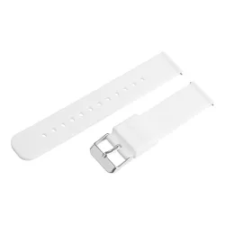   Műanyag okosóra szíj, gyorskioldós, fehér színű, normál hossz, 18mm
